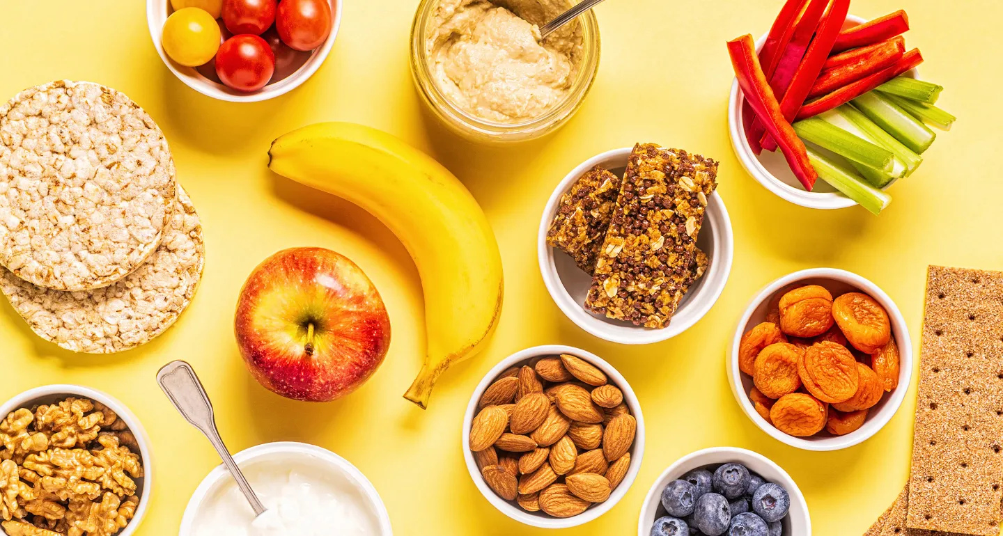 Assortment of healthy snacks