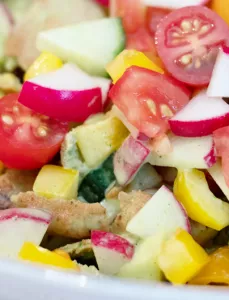 fattoush salad with zesty herb dressing