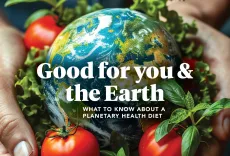 cover of jan/feb issue with hands holding the world and tomatoes