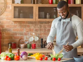 man cooking
