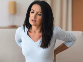 woman with back pain