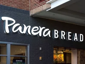 Panera Bread is an American chain store of bakery-café fast food restaurants with over 2,000 locations, all of which are in the United States and Canada. Taken at Durham, NC USA on October 26, 2023