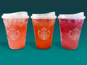 three grande Starbucks refreshers