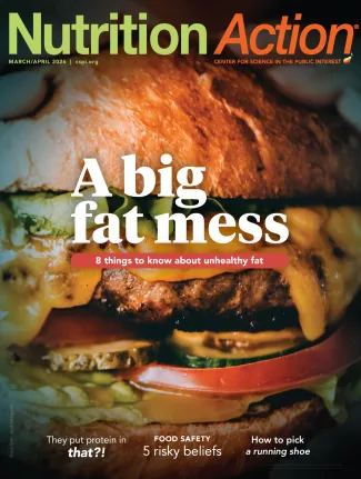 March/April 2026 cover with a burger and title that reads "A big fat mess"