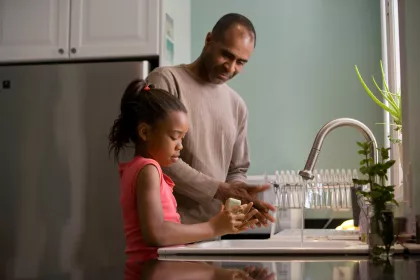 washing hands