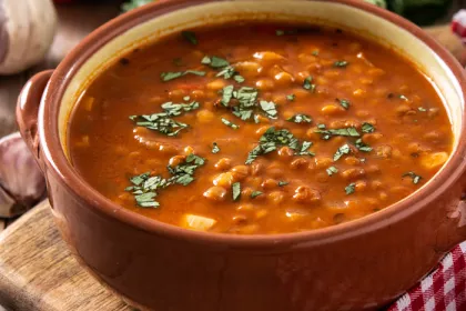 a bowl of bean soup