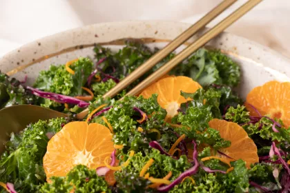 citrus and winter greens salad