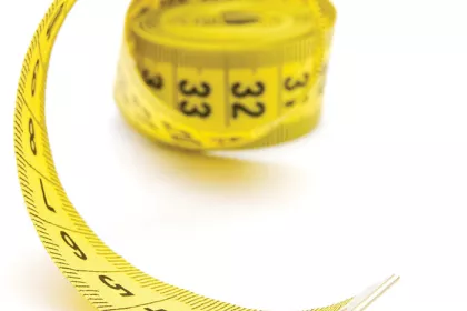 measuring tape wrapped up