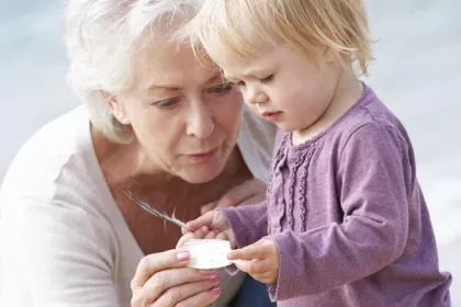 a woman and her granddaughter