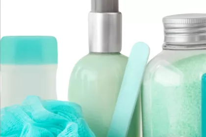 bottles of cosmetics
