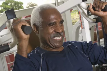 a man exercising