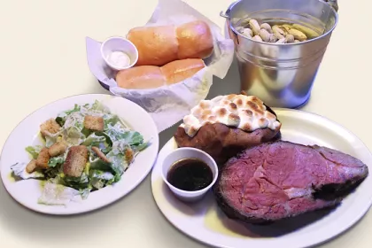 Texas Roadhouse prime rib dinner