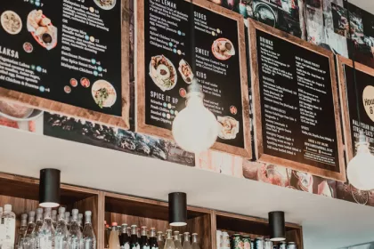 restaurant menu board