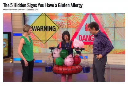 Dr. Oz gluten allergy screen capture