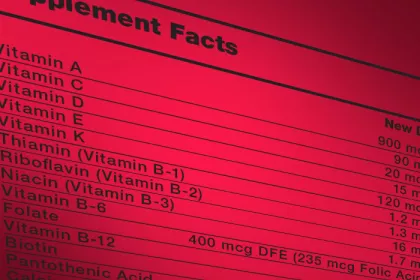 multivitamin label