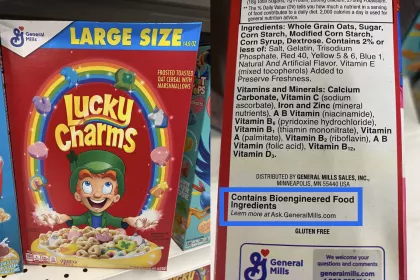 Label on Lucky Charms cereal 