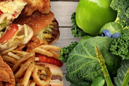 junk food and produce
