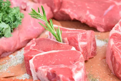 Cuts of steak with rosemary