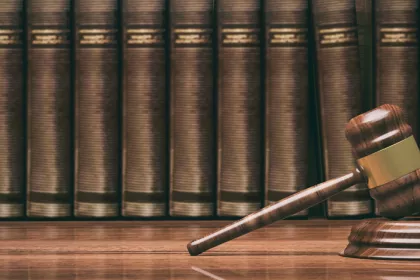 legal books and gavel
