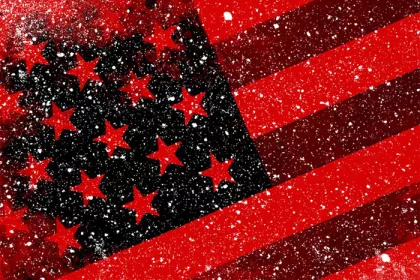 American flag with salt