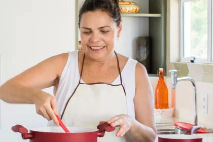 woman cooking