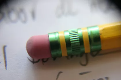 A pencil eraser