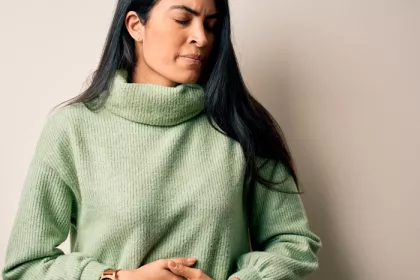 woman with GI discomfort
