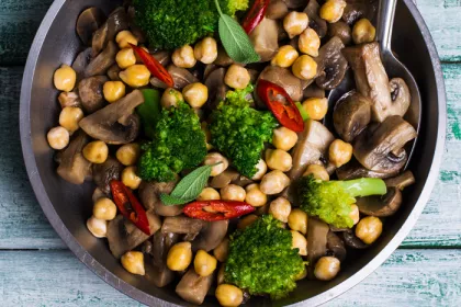 vegetables in a skillet