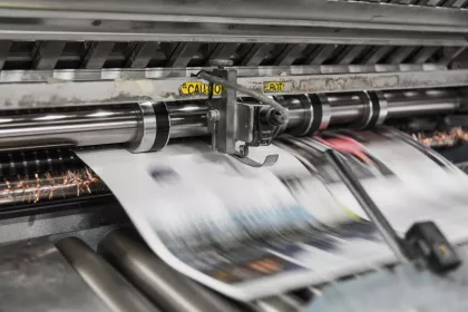 Newspaper print