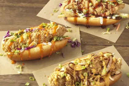 Buffalo Wild Wings 3 different flavors of bird dogs