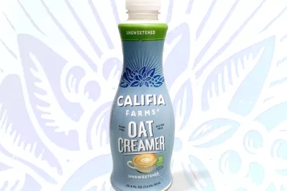 Bottle of Califia Farms unsweetened oat creamer