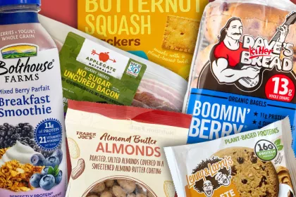 collage of food products