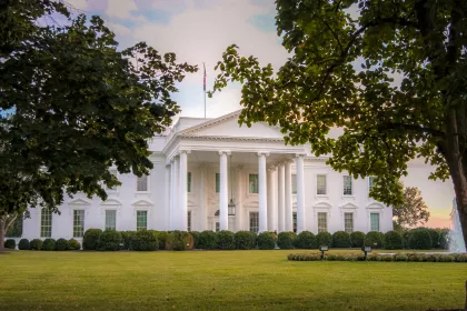 The White House on a fall day