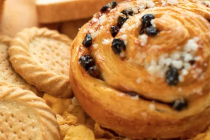 close up of cookies and pastry