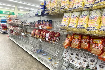 processed foods in a dollar store