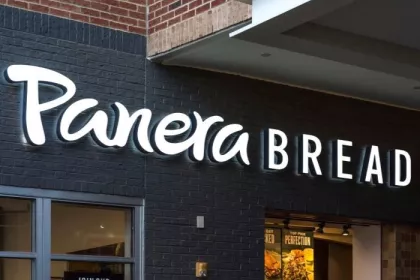 Panera Bread is an American chain store of bakery-café fast food restaurants with over 2,000 locations, all of which are in the United States and Canada. Taken at Durham, NC USA on October 26, 2023