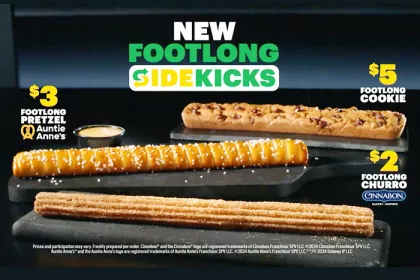 screenshot of the subway footlong sidekicks: cookie, churro and pretzel