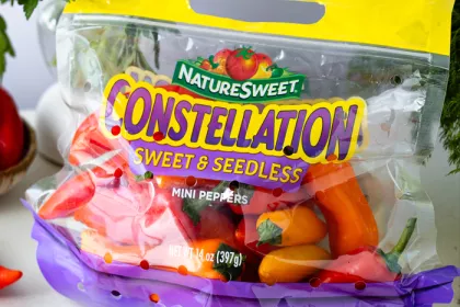 bag of Nature Sweet Constellation sweet and seedless mini peppers