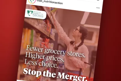 screenshot of CPI instagram/ facebook post about supermarket merger