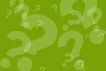 question marks on green background