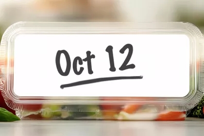 packaged vegetables with use by date of oct 12