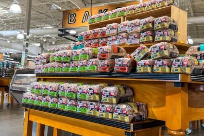 grocery store table display of Dave's Killer Bread