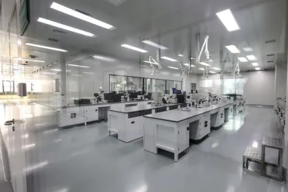 An empty laboratory in a testing facility