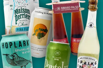 collage of non-alcoholic fun drinks