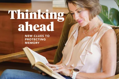 cover of Nov/dec issue with woman reading a book