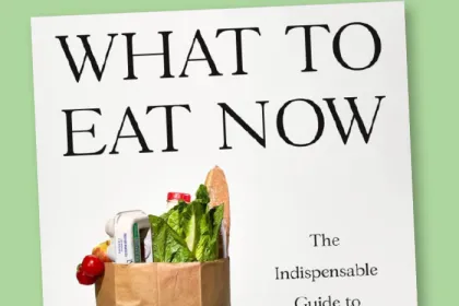 cover of What to Eat Now by Marion Nestle with 