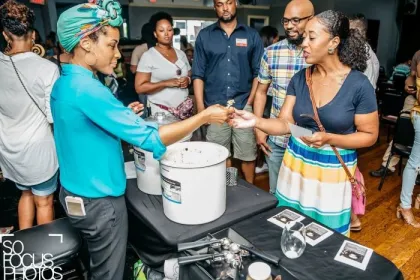 Attendees and organizers at an OKC Black Eats event