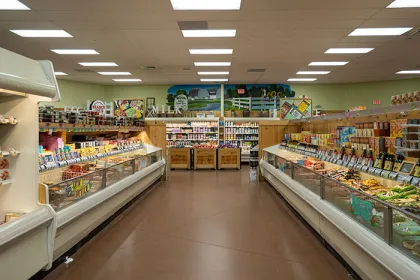 Aisle of Trader Joe's store