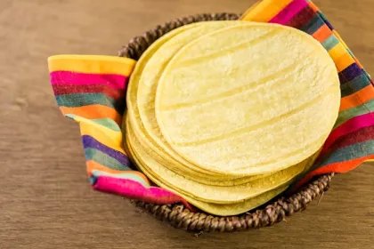 A bowl of corn tortillas