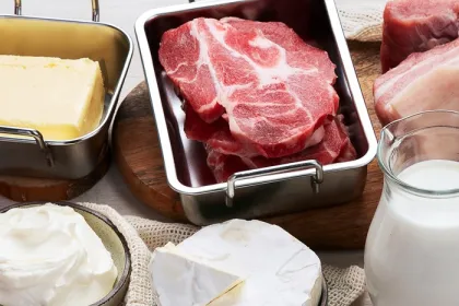 different foods with higher amounts of sat fat